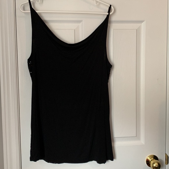Jess black sequinned camisole-style top. - Picture 3 of 6